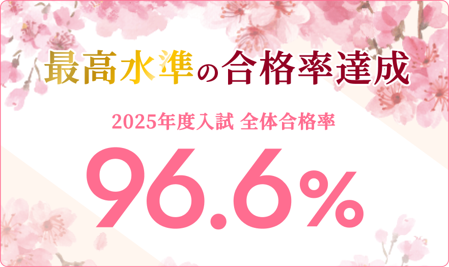 2025年度入試全体合格率96.6%